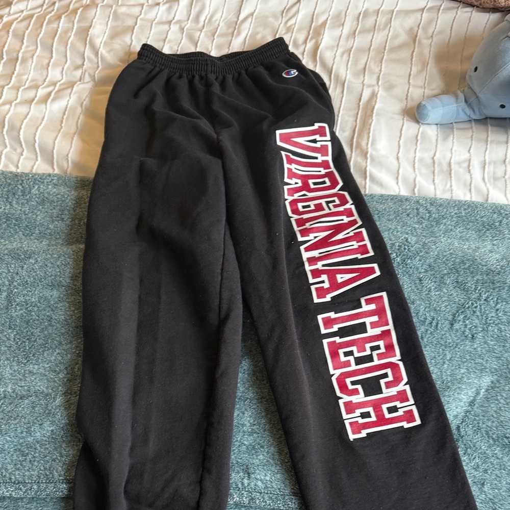 Champion Black and Maroon Virginia Tech Sweatpants